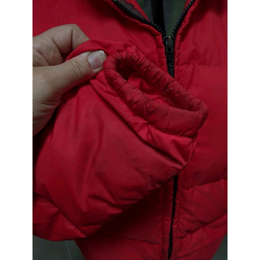 Vintage REI Red Puffer Jacket Goose Down Ski Party 70s Size L - Picture 12 of 15
